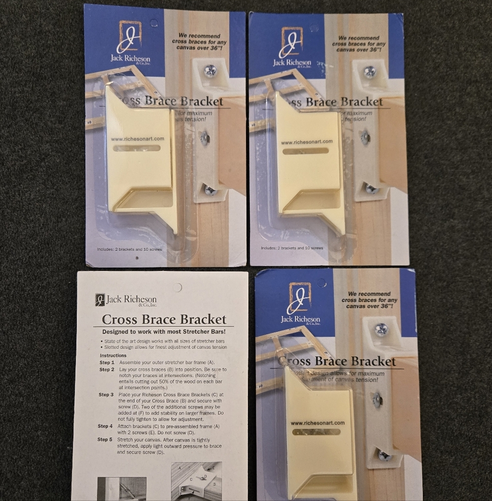 Jack Richeson Cross Brace Bracket, 4 Packs, NWOT